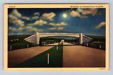 Turnpike PA-Pennsylvania, Moonlight View, Antique, Vintage Souvenir Postcard picture