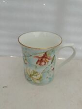 Queen's Fine Bone China tea cup mug teacup Flower blue pink Floral England picture