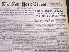 1947 JUNE 26 NEW YORK TIMES - COAL TIE-UP CURTAILS STEEL - NT 5160 picture