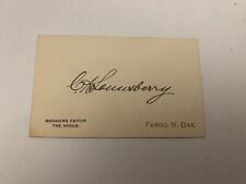 c.1910 C.A. Lounsberry Managing Editor The Argus Fargo North Dakota Calling Card picture