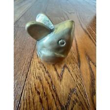 Vintage Mid Century Modern MCM Brass Paperweight Mouse Mice Figurine Collectible picture