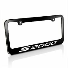 Honda S2000 Engraved Black Powder Finish Metal License Plate Frame picture
