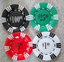 Luminarc Casino Poker Chip Dessert Plates Set Of 4 With Original Box picture