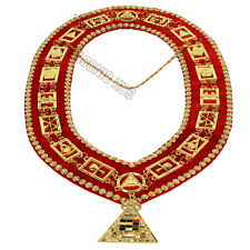 Masonic Royal Arch PHP Past High Priest Metal Chain Collar With Free Jewel picture