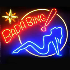 New Bada Bing Girl Neon Light Sign Lamp Beer Gift Lamp Bar Artwork Glass 17