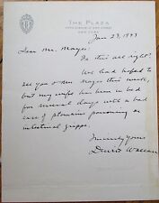 DEWITT WALLACE 1943 Autograph Letter Signed ALS- Plaza Hotel Letterhead, NYC, NY picture