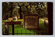 Petersburg IL-Illinois, Grave of Ann Rutledge Oakland Cemetery, Vintage Postcard picture