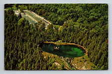 Manistique MI-Michigan, Kitchi-Ti-Ki-Pi, Aerial Scenic View, Vintage Postcard picture