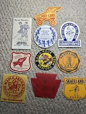 Vintage Roller Skating Sticker Decal Massachusetts Rink Labels Lot Of 10 picture