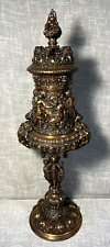 RARE Antique High Relief Renaissance Style Motif Exquisite Copper Urn picture