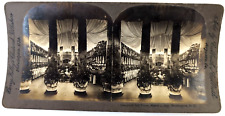 Vintage Stereograph Stereo View Stereoscope Card 1897 Inaugural Ball Room DC picture
