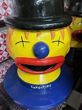 Vintage Game Time Carnival Clown Metal Head 25” Tall  Will Ship  It’s Heavy picture