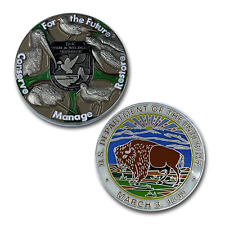 DD-007 Fish and Wildlife Service FWL & FWS challenge coins Department of Interio picture