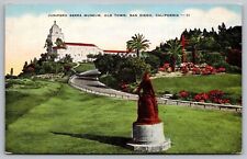 Junipero Serra Museum Old Town San Diego California Statue Monument VNG Postcard picture