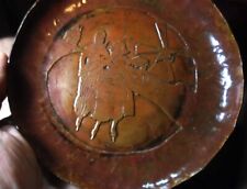 Antique Copper Plate Red Copper Dutch Collectible Handmade Art picture