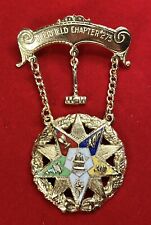 Mason's Order of The Eastern Star Deerfield Chapter 275  10K Yellow Gold Medal picture