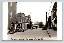 Street View Walnut Street Hotel Beer Restaurant Cars Ravenswood WV Postcard picture