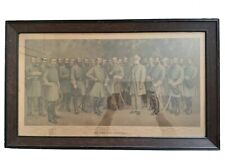 Lee and His Generals Lithograph Print WB Matthews Vintage Civil War Confederate picture