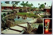 Tampa Florida Vintage Postcard Royal Poinciana Motel and Trailer Park Unposted picture
