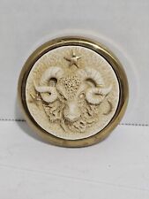 Vintage brass zodiac paperweight Aries/ Stuart Houghton BP picture