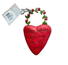 Silvestri Sandra Magsamen Ornament Heart Shape Happy Holidays From My Heart ... picture