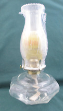 GLO BRITE - 8 SIDED GLASS KEROSENE OIL LAMP - 12 3/4