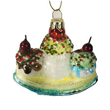 Banana Split Glass Christmas Ornament Robert Stanley Beaded Dessert 2x4.5in picture
