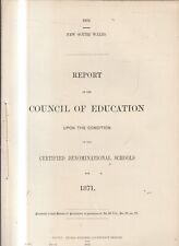 AUS PARLIAMENT PAPERS , NSW  , 1872 , REPORT COUNCIL OF EDUCATION , DENOMINATION picture