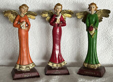 Greenbrier International Hope, Trust & Believe Resin  3 Angel Figures picture