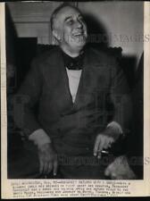 1943 Press Photo Roosevelt Relaxes After Visiting Cairo, Teheran, Sicily & Malta picture