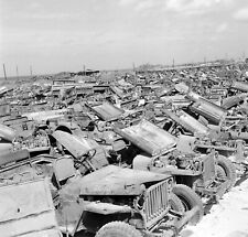 WW2 WWII Photo World War Two / US Army Jeep Graveyard on Okinawa Post War picture