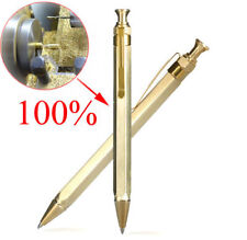 1PC Brass Handmade Hexagonal Press Pen Outdoor Pocket Write Pen Ballpoint EDC picture