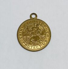 Vintage St Christopher Pendant Medal Postage Guaranteed San Juan Capistrano 18 picture