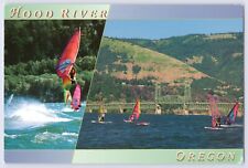 HOOD RIVER, OREGON Windsurfing on the Columbia River Postcard picture