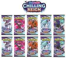 10 PACK LOT Pokemon Sword Shield CHILLING REIGN Booster Pack From Sealed Box NEW picture