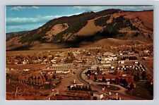 Jackson WY-Wyoming, Aerial County Seat Teton County, Antique Vintage Postcard picture