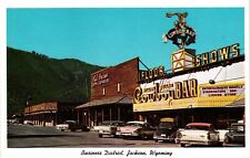 VTG Postcard- C-457. Business District, Jakcson, Wyoming. Unused 1964 picture