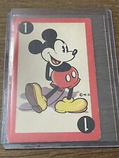 1941 WALT DISNEY WHITMAN MICKEY MOUSE OLD MAID CARD GAME CARD RARE DISNEYANA picture