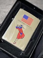 Zippo Windy National Flag American Front Processing Vintage 2001 Made picture