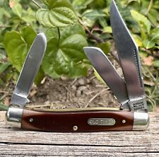 VINTAGE Schrade Walden NY Large Stockman Used USA Made Pocket Knife 8ot Clean picture