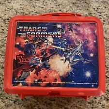 Vintage 1980s Transformers Plastic Aladdin Lunchbox With Thermos picture