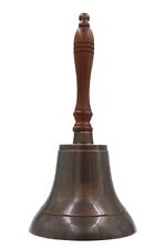 Large & Heavy Solid Brass Loud Hand Call Bell for Weddings, Christmas, School... picture
