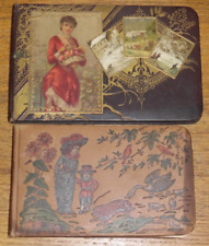 2 Antique 1880s School Autograph Books From Sisters - Alice & Anna Wollaston -PA picture