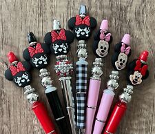 Custom beaded pens. M. Mouse Gifts. Basket filler. Journal. Teen. Disney. Party picture