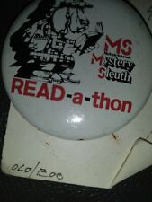 read-a-thon for MS mystery sleuth multiple sclerosis Pinback Button Pin,☆ bin322 picture