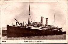 SS Osterley Orient Line Australia Via Suez WWI Troop Ship RPPC Vtg Postcard picture