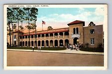 Coral Gable FL-Florida, Scenic Panoramic View Grammar School, Vintage Postcard picture