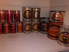 1970'S VONS/SAFEWAY COFFEE CAN COLLECTION - LOT OF 10 - RETRO ART DECO picture