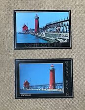 Vintage Grand Haven Landmark Lighthouse Postcards Ephemera picture