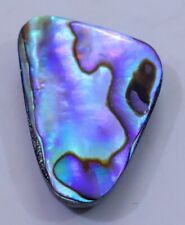 22 CT NATURAL BLUE RAINBOW FIRE ABALONE SHELL FANCY CABOCHON GEMSTONE EM-393 picture